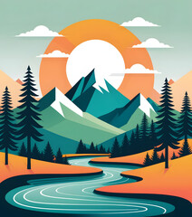 Mountain vector illustration