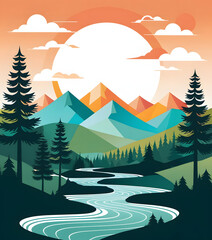 Mountain vector illustration