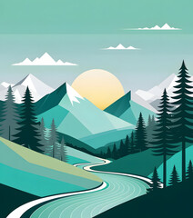Mountain vector illustration