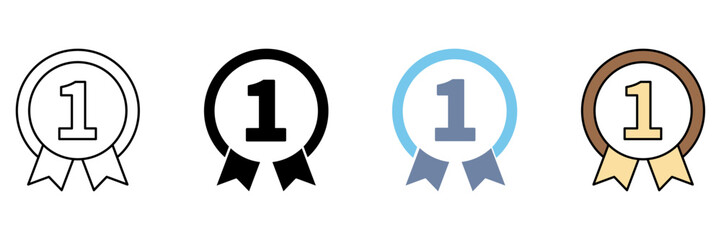 FIRST PLACE concept line icon. Simple element illustration.