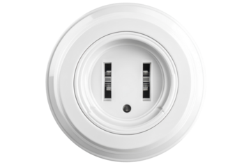 White Power Outlet Socket Illustration Detail Electricity Plug Receptacle Power Electrical on transparent background