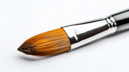 Fototapeta premium Paint brush with clean tip on white background