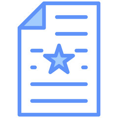 Score Icon Outline Blue