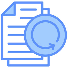 Revision Icon Outline Blue