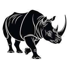 black rhino vector