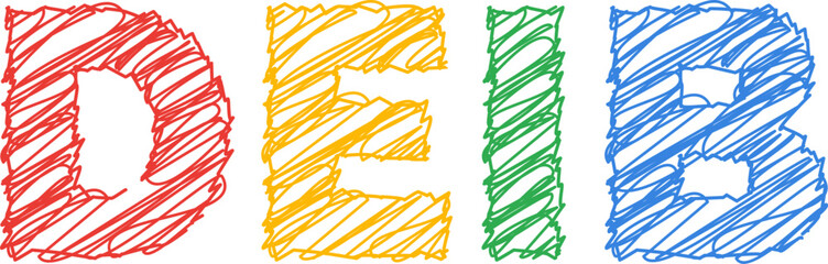 DEIB Hand-Drawn Line Art Typography