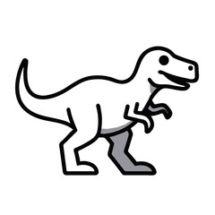 Stylized T-rex Dinosaur Emblem