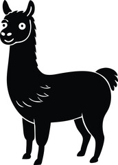 cool llama vector icon