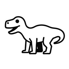 Stylized T-rex Dinosaur Emblem