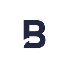 Modern Letter B Logo Design with Creative Negative Space Arrow Concept