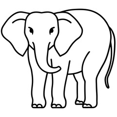 Obraz premium Minimalist Elephant Line Art