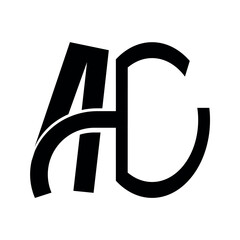 Ac letter logo vector template. Creative Ac font logo.	