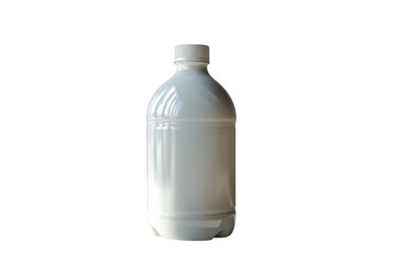 White Plastic Bottle Still Life Drink Container Thirst Quencher Refreshment Clean Healthy on transparent background