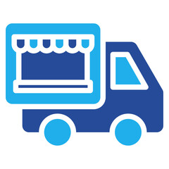 Food Truck Icon Dual Tone Color