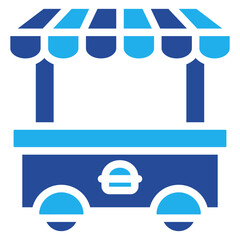 Food Cart Icon Dual Tone Color