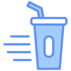 Drink Delivery Icon Outline Blue