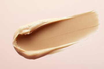 Foundation Swatches for Makeup Light Skin Toning Cream on Pastel Background for Beauty Concept