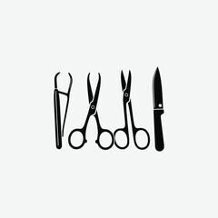Download a premium collection of Scissors & Tweezers vector graphics, fully editable and perfect for salon, medical, and beauty designs.