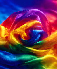 LGBTI focused background, abstract rainbow texture with vibrant hues, Pride month