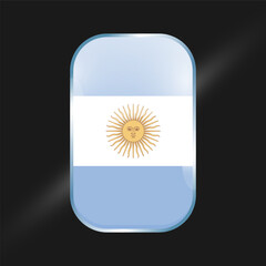 Argentina flags design vector illustration graphic of glossy buttons with identification pin vector illustration