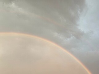 Double Rainbow over Saitama City after Rain
