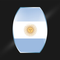 Argentina flags design vector illustration graphic of glossy buttons with identification pin vector illustration