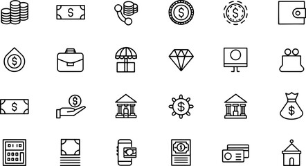 banking  money payment  sales of ecommerce thin li (1).eps