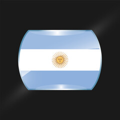 Argentina flags design vector illustration graphic of glossy buttons with identification pin vector illustration
