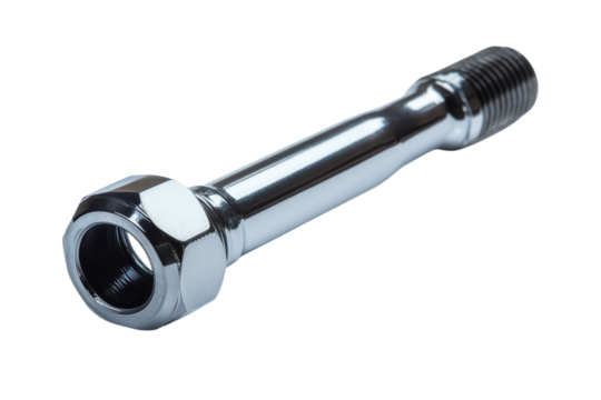 Chrome Fitting Connection Polished Metal Plumbing Hardware Metalwork Steel Bolt Shiny on transparent background