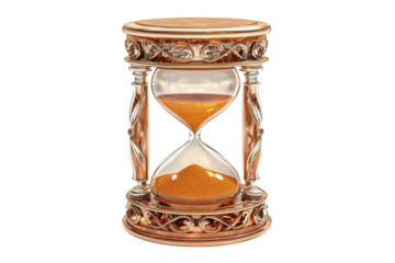 Elegant Hourglass Glimpse Time s Passage Luxury Timepiece Ornamental Sand Timer Decorative on transparent background