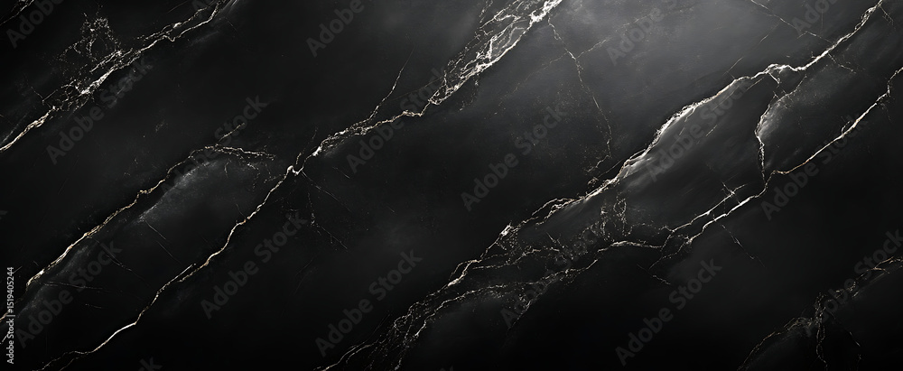 Poster black marble texture background with high resolution, detailed and hyper-realistic. the pattern of t