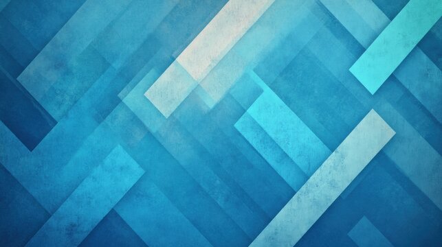 Abstract blue geometric pattern with layered lines and shapes in background