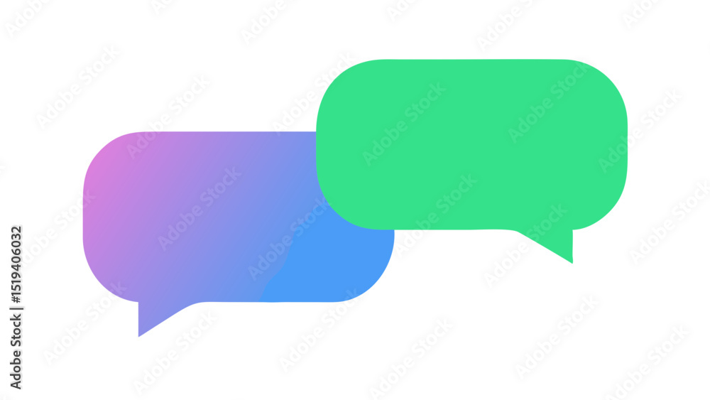 Aufkleber colorful speech bubbles representing communication and interaction in digital environments