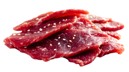 Raw Korean bulgogi beef slices, thin marinated cut