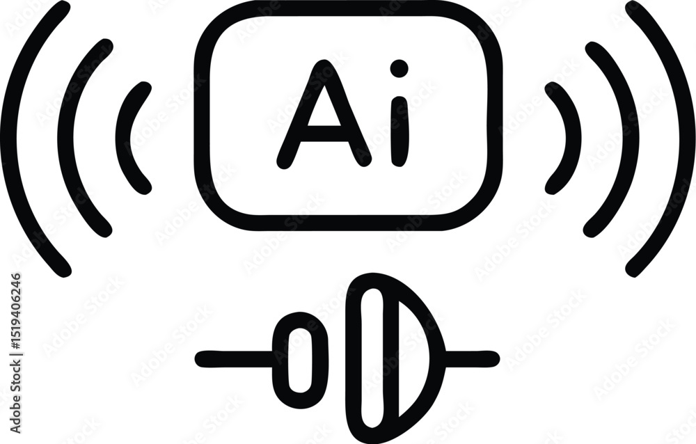 Poster ai artificial intelligence technology icon vector illustration for smart solutions and innovation 94