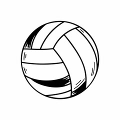 Design element Illustration Hand Drawn Volleyball Sketch Sport Ball Game Icon Graphic