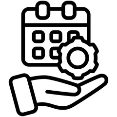 Scheduling Icon Outline