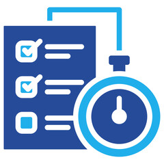 Time Tracking Icon Dual Tone Color
