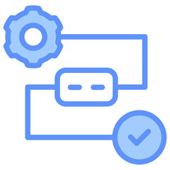 Workflow Icon Outline Blue