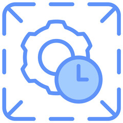 Capacity Planning Icon Outline Blue