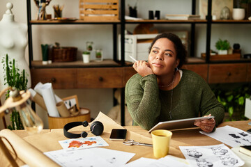 Creative moment of inspiration at a lively crafting workshop filled with artistic potential