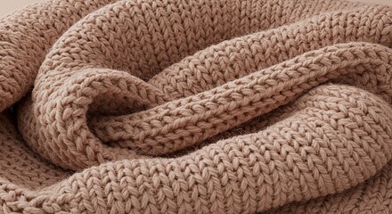 Fototapeta premium Close-up of snake skin texture resembling a brown knitted wool pattern