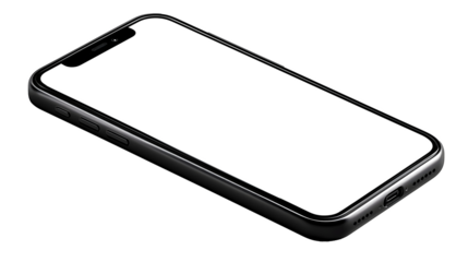 Sleek smartphone design, modern minimalist style, useful for communication and productivity, ideal for tech-focused content. Isolated on white background or PNG