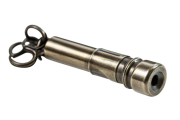 Metal cylinder with key ring