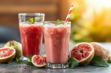Chilled Pink Guava Smoothie