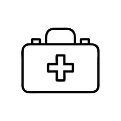 Obraz premium First aid kit with medical cross symbol for emergency preparedness and safety