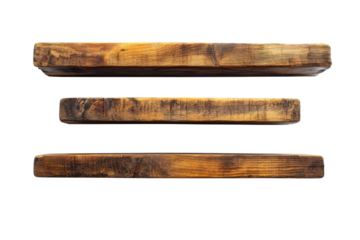 Three wooden planks aligned