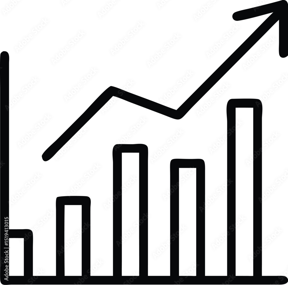 Aufkleber growth chart business graph infographic diagram data analysis report presentation success progress 9