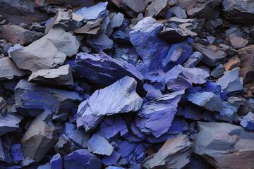 Stunning Texture of Deep Blue Rock Formations A Natural Abstract