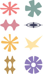Retro Abstract Shapes Collection - Mid Century Modern Geometric Symbols for Graphic Design and Decoration